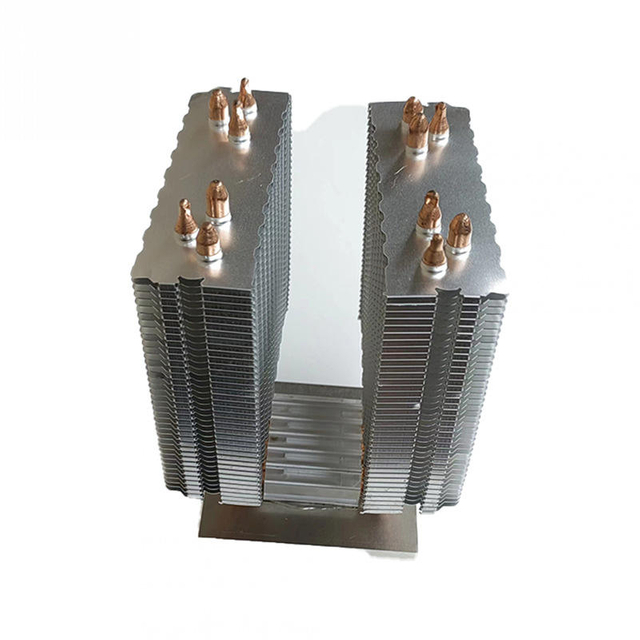 OEM wholesale price DC Fan 4 Cooper pipe cooling radiator good performance High Power Aluminum Server radiator with Heat Pipe