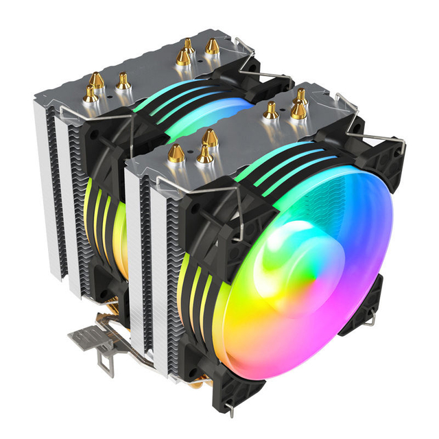 Hot selling 3w colorful Glowing computer radiator Good Performance High Power cooling Temperature Control heatsink with fans