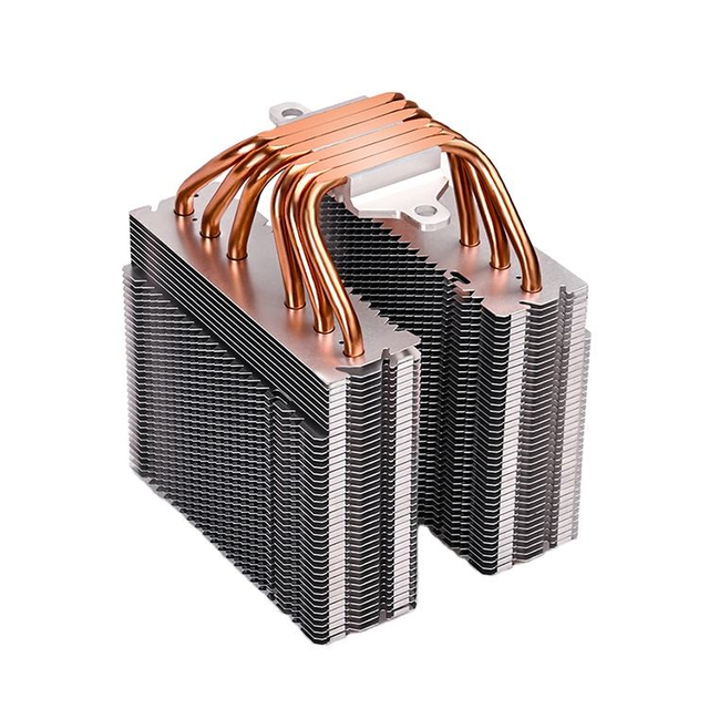 Oem computer high quality cnc milling anodized zippered fin 300w 400w heatsink copper pipe heat sink