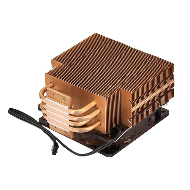 OEM DC Fan 4 Direct Contact Cooper Aluminum Server Heat Sink with Heat Pipe