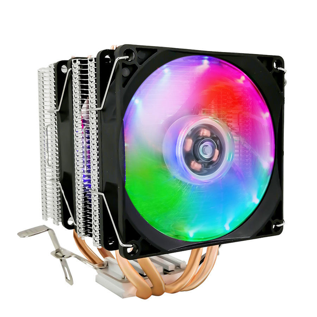 Oulian Supplier custom 92x92x25mm computer CPU cooling radiator Aluminum 3.6W radiator heat sink with color fan