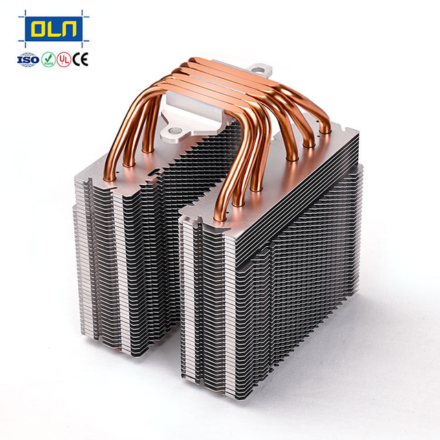 Customized CNC Machining Aluminum Base Copper Tube Radiator for server