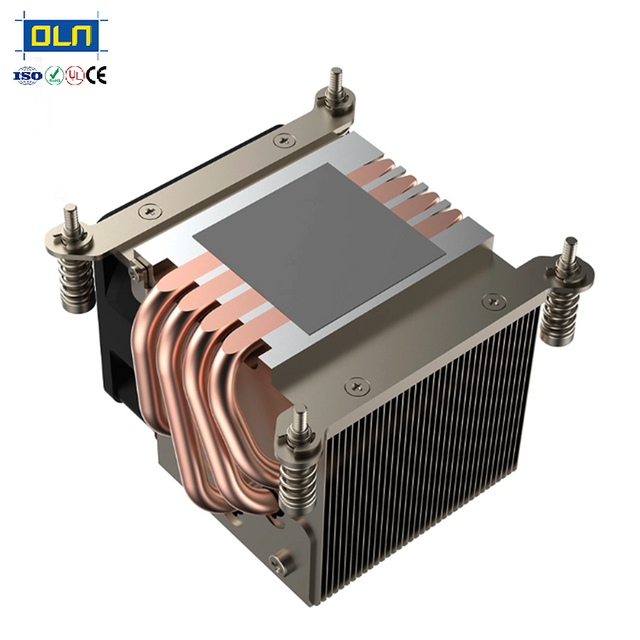 OLN OEM 4 Heat Pipes 4 Pin Aluminum CPU radiator Manufacturers Computer Host Heatsink for cooling