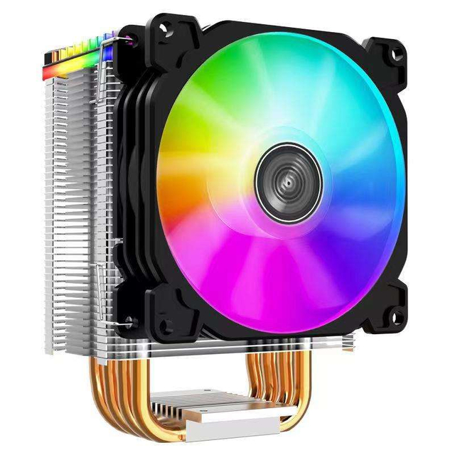 Oulian Professional supplier manufacture 4 copper tube CPU cooling radiator desktop computer general heat sink with fan