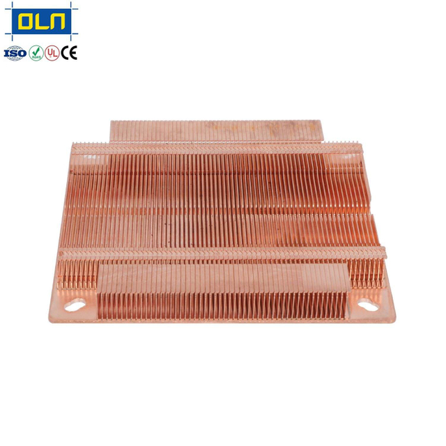 Oulian professional manufacturer OEM Customized Square Copper skiving fin Process Server Heat Sink